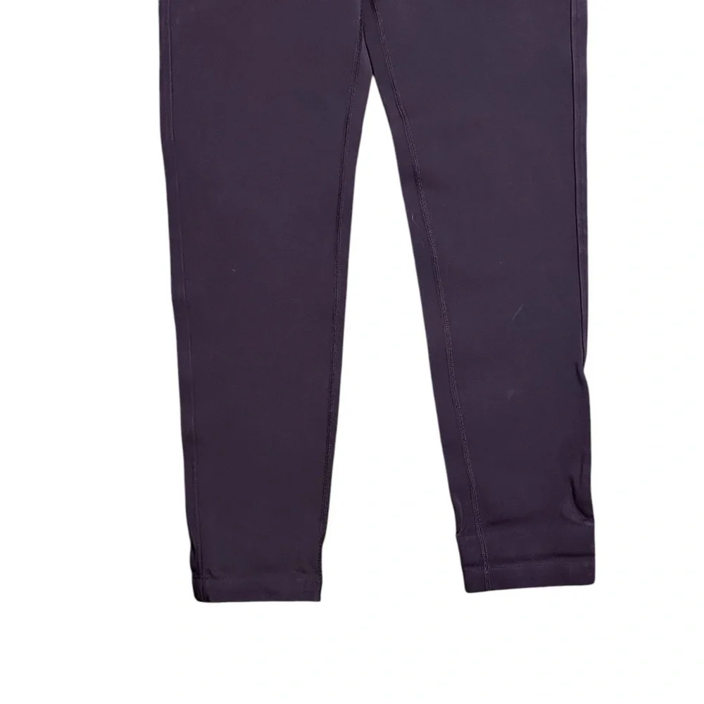 Lululemon Womens Soft Pants 5 Pocket Zip Front Tapered Leg Plum Purple Size 2 - Picture 3 of 6